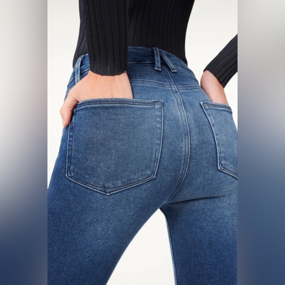 Good American GOOD WAIST SKINNY‎ JEANS blue867 - Picture 5 of 16